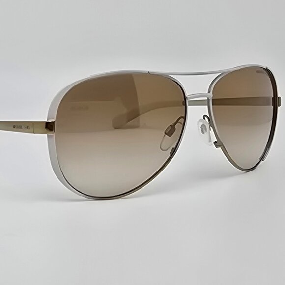 Michael Kors MK5004 Chelsea White Frame Gold Gradient Lens Aviator Sunglasses main image 7